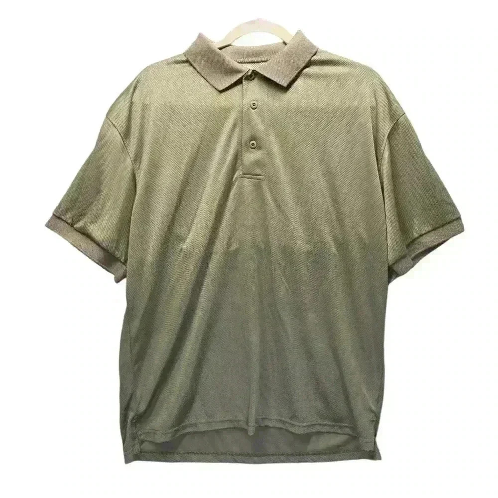 Solar Polo Size M Green Short Sleeve Polyester Breathable Vented *See Descriptio